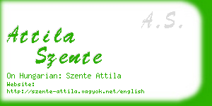 attila szente business card
